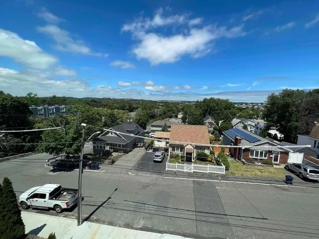 a view of a lake with houses
