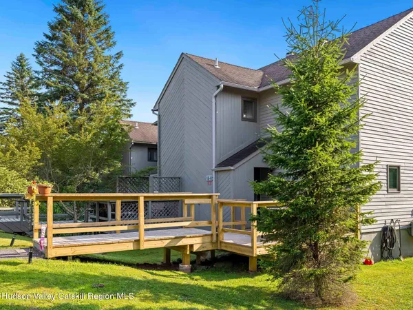 a house view with a garden space