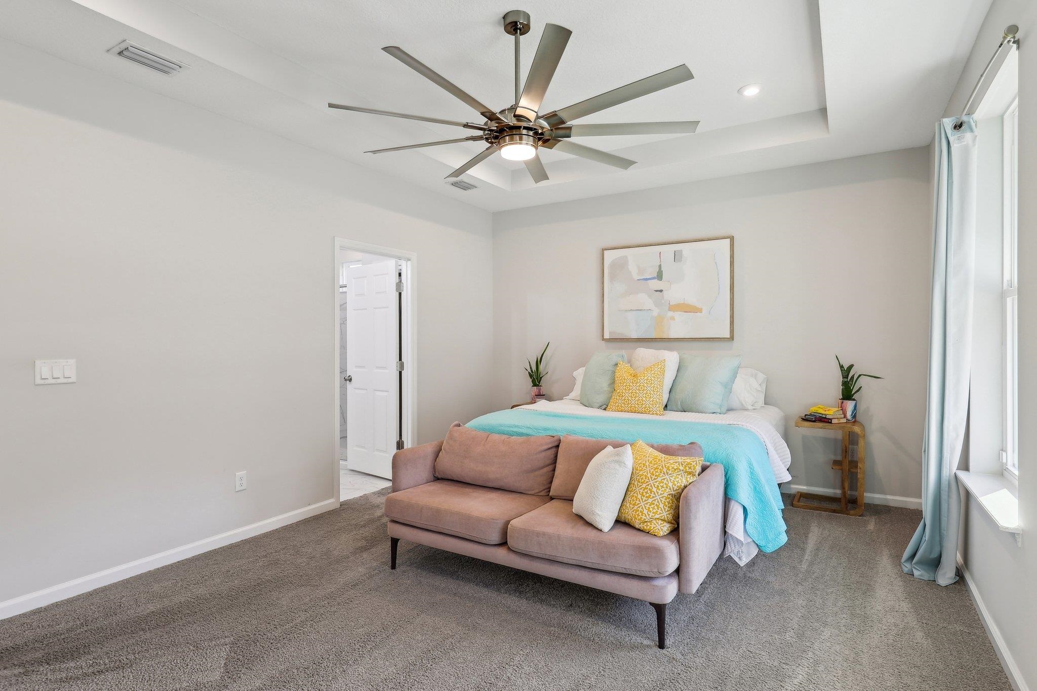 352 Footbridge Road St. Johns, FL 32259 - Photo 35 of 66 a bedroom with a bed and ceiling fan
