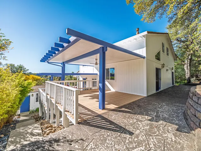 a view of a house with a patio