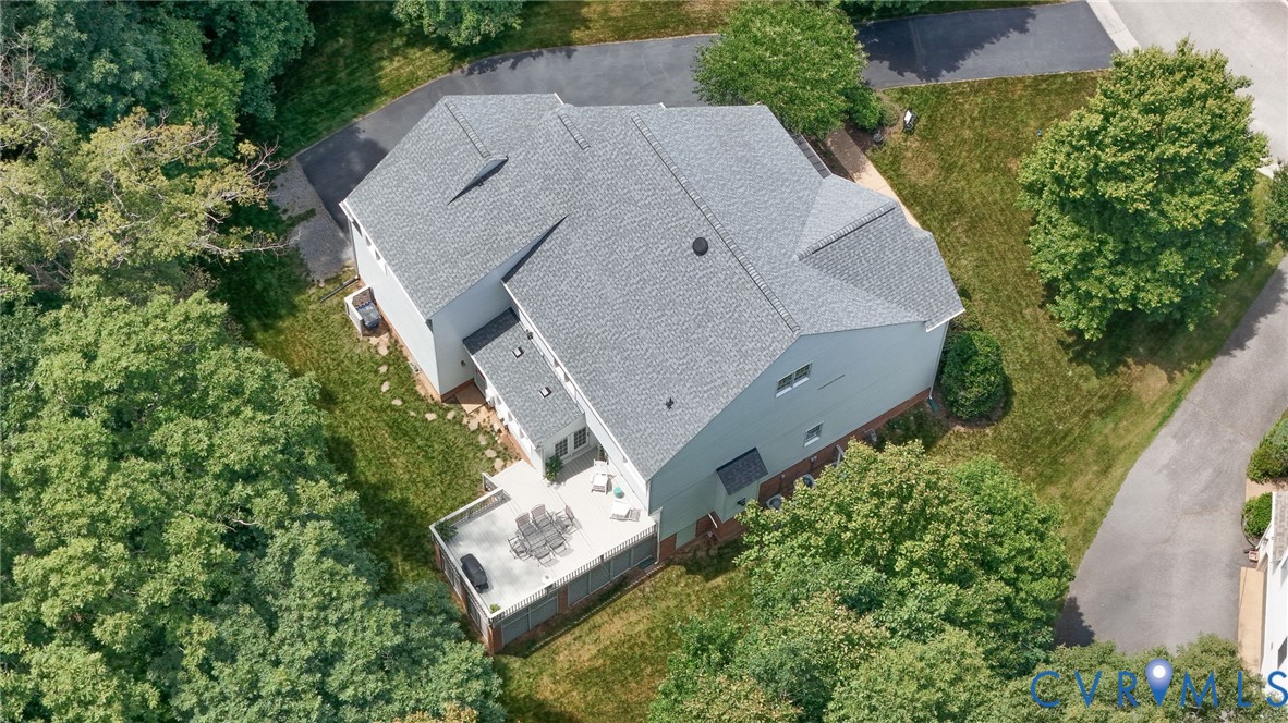 13424 Tipple Point Road Midlothian, VA 23114 - Photo 48 of 53 an aerial view of a house with a yard and large tree