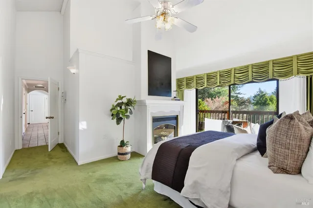 a view of a garage with furniture