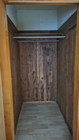 a view of wooden door