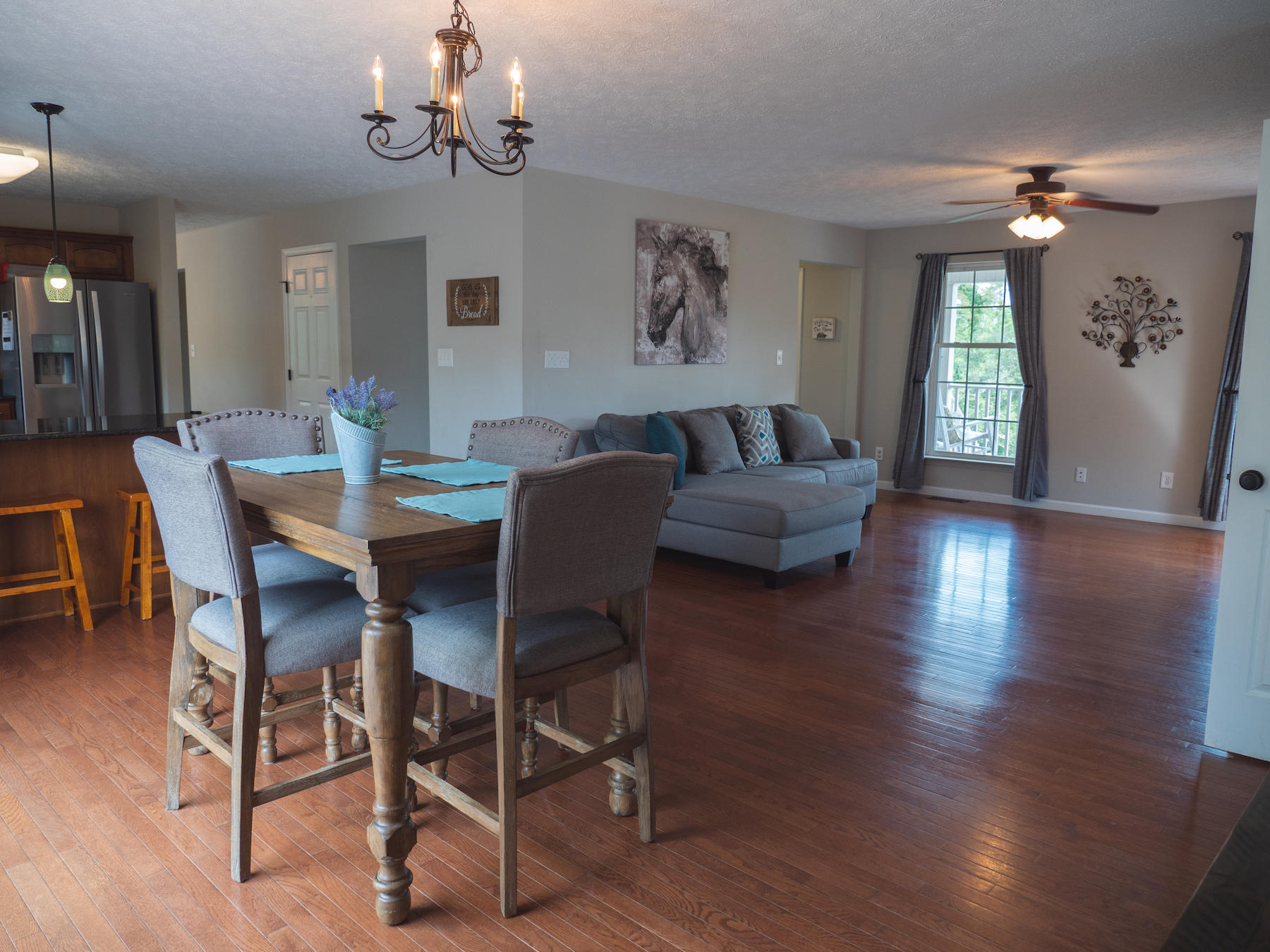 1124 Union Valley Road Riner, VA 24149 - Photo 4 of 67 a view of a dining room with furniture window and wooden floor