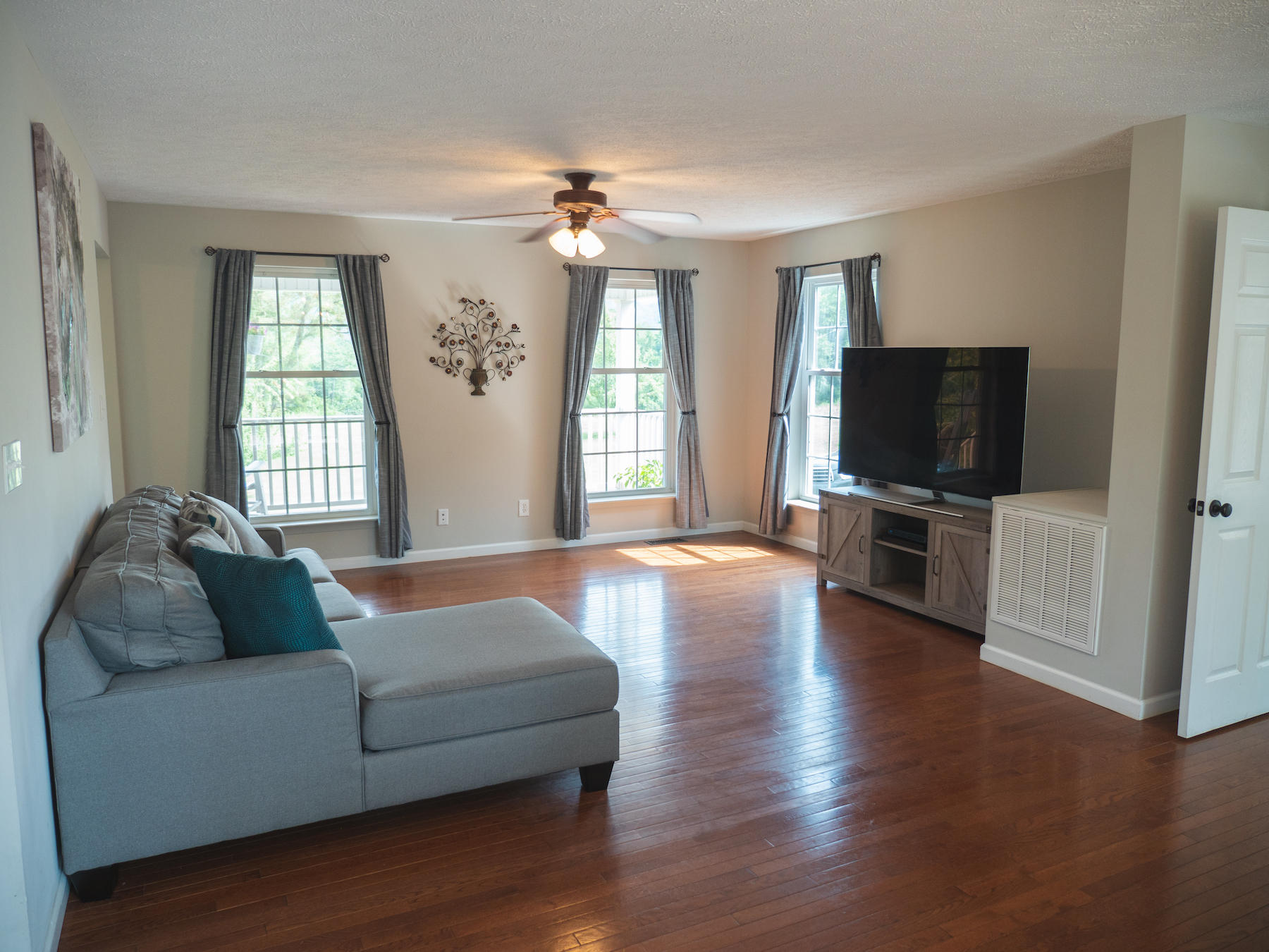 1124 Union Valley Road Riner, VA 24149 - Photo 9 of 67 a living room with furniture and a flat screen tv