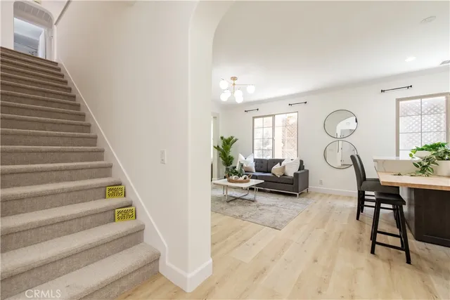 a view of entryway with livingroom and furniture
