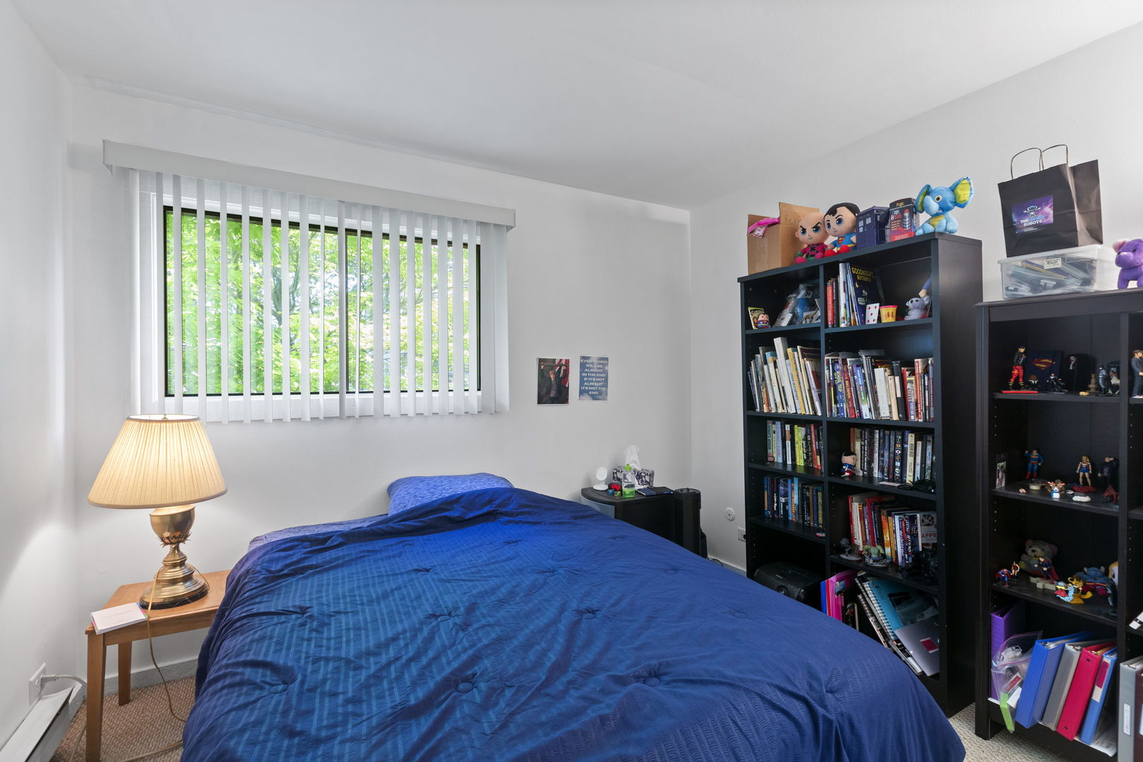 58 Vail Colony, Unit 10 Fox Lake, IL 60020 - Photo 13 of 28 a bed sitting in a bedroom next to a book shelf