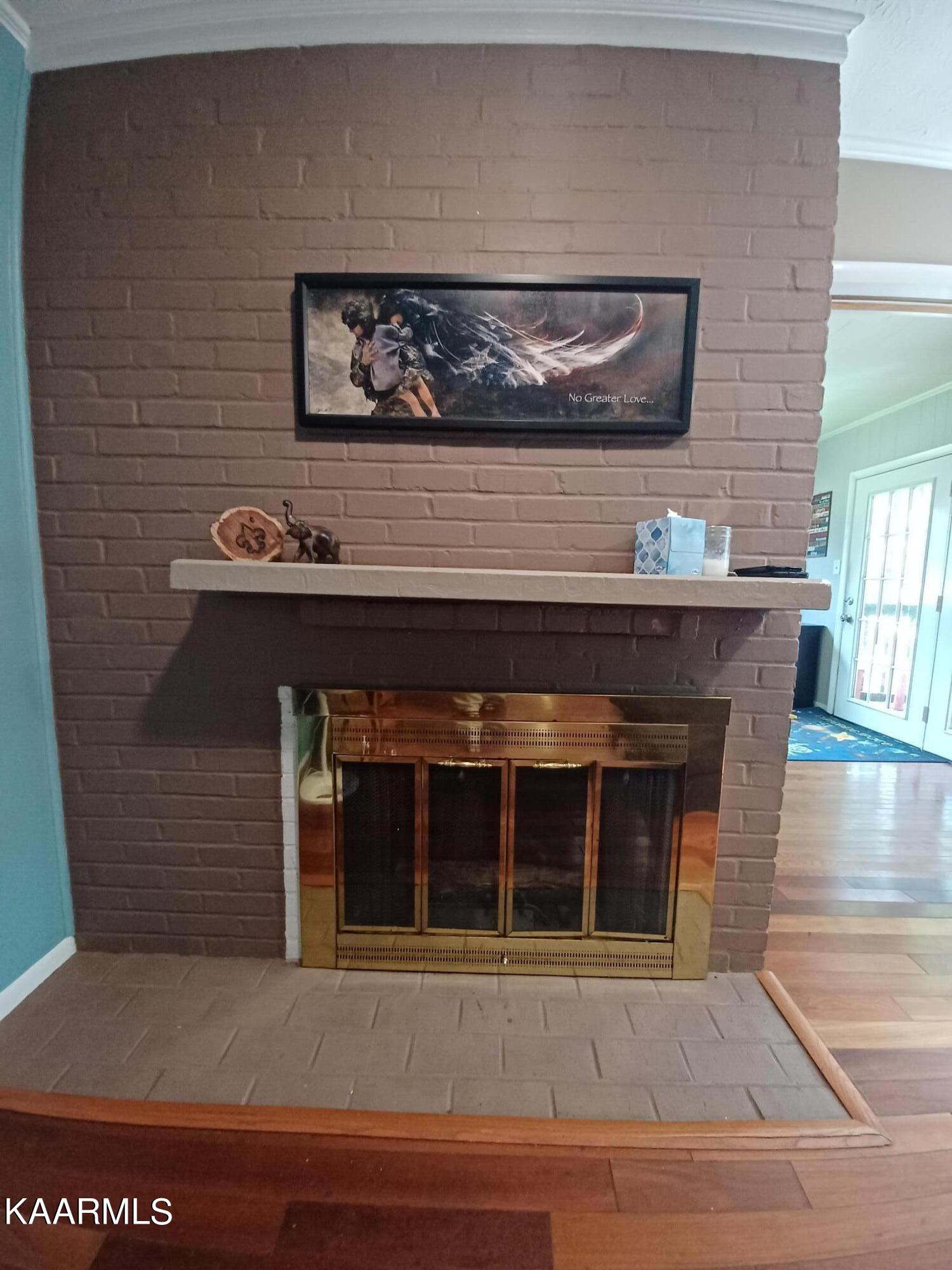 fireplace in living room