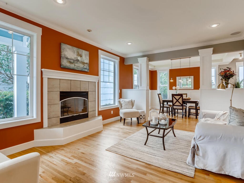 910 North 32nd Street Renton, WA 98056 - Photo 6 of 29 a living room with furniture and a fireplace