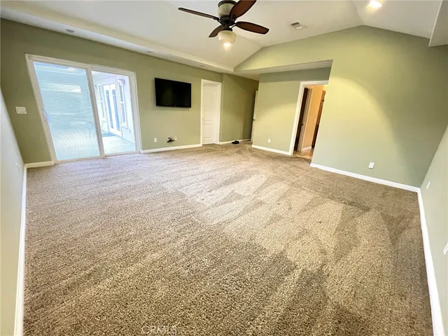 a view of a livingroom with a flat screen tv