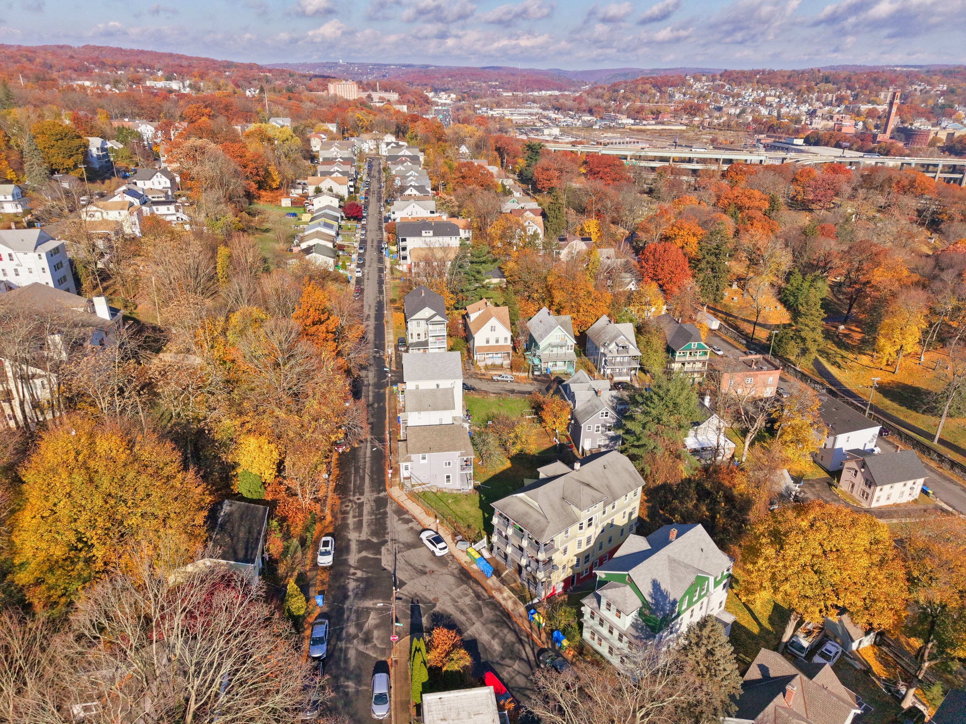 62 Poplar Street Waterbury, CT 06708 - Photo 7 of 23 an aerial view of residential building and parking space