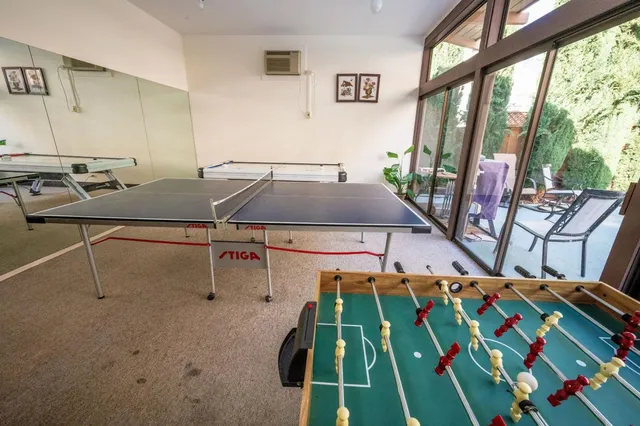 a room with musical instruments