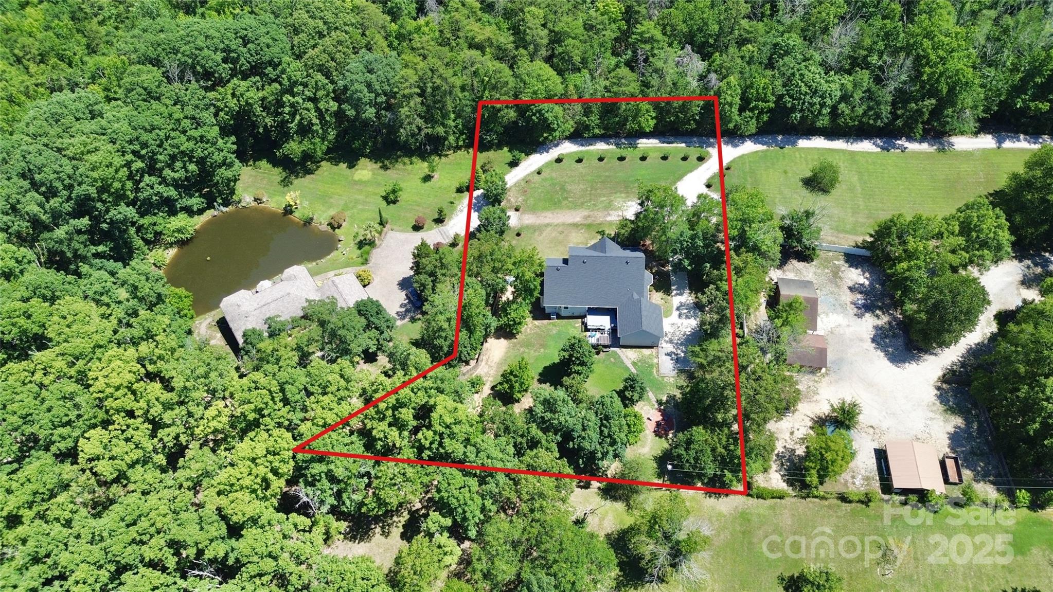 514 Bethel School Road Clover, SC 29710 - Photo 3 of 28 an aerial view of residential house with yard and outdoor seating