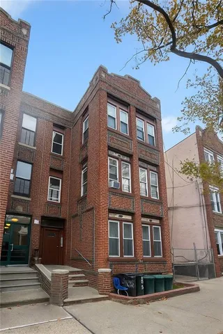 a front view of a building