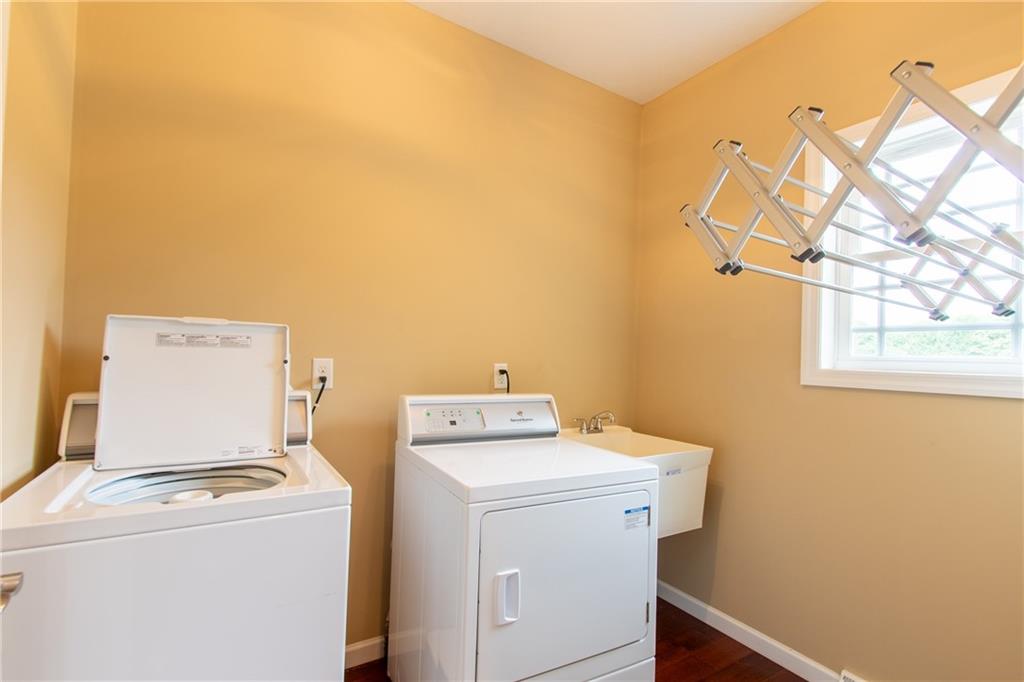 105 Pheasant Ridge Drive Butler, PA 16001 - Photo 12 of 42 washer and dryer remain and this drying rack is so convenient!