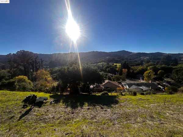 a view of a lake with a mountain