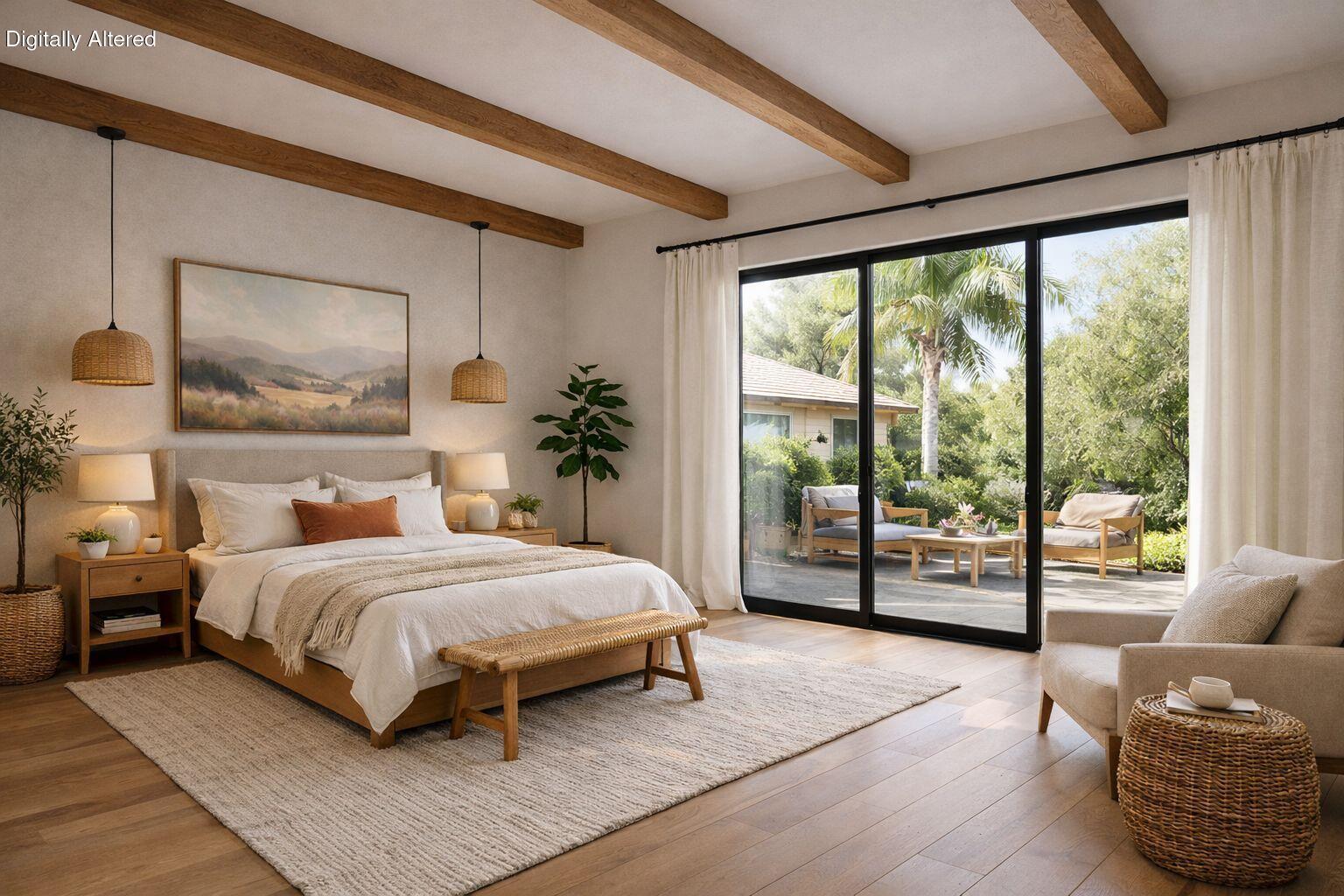 1 Via Perugia Rancho Mirage, CA 92270 - Photo 3 of 19 a bedroom with a large bed and a large window