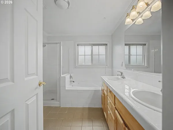 a bathroom with a sink a vanity and a bathtub
