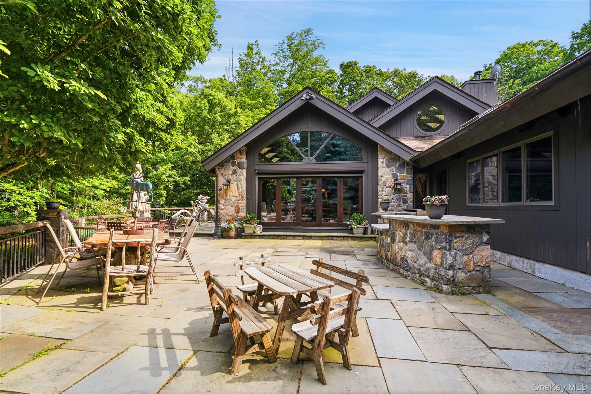 217 Trinity Pass Road Pound Ridge, NY 10576 - Photo 8 of 39 patio with built in grill