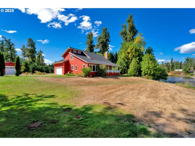 a house view with a garden space