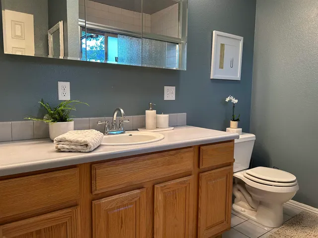 a bathroom with a sink and a toilet