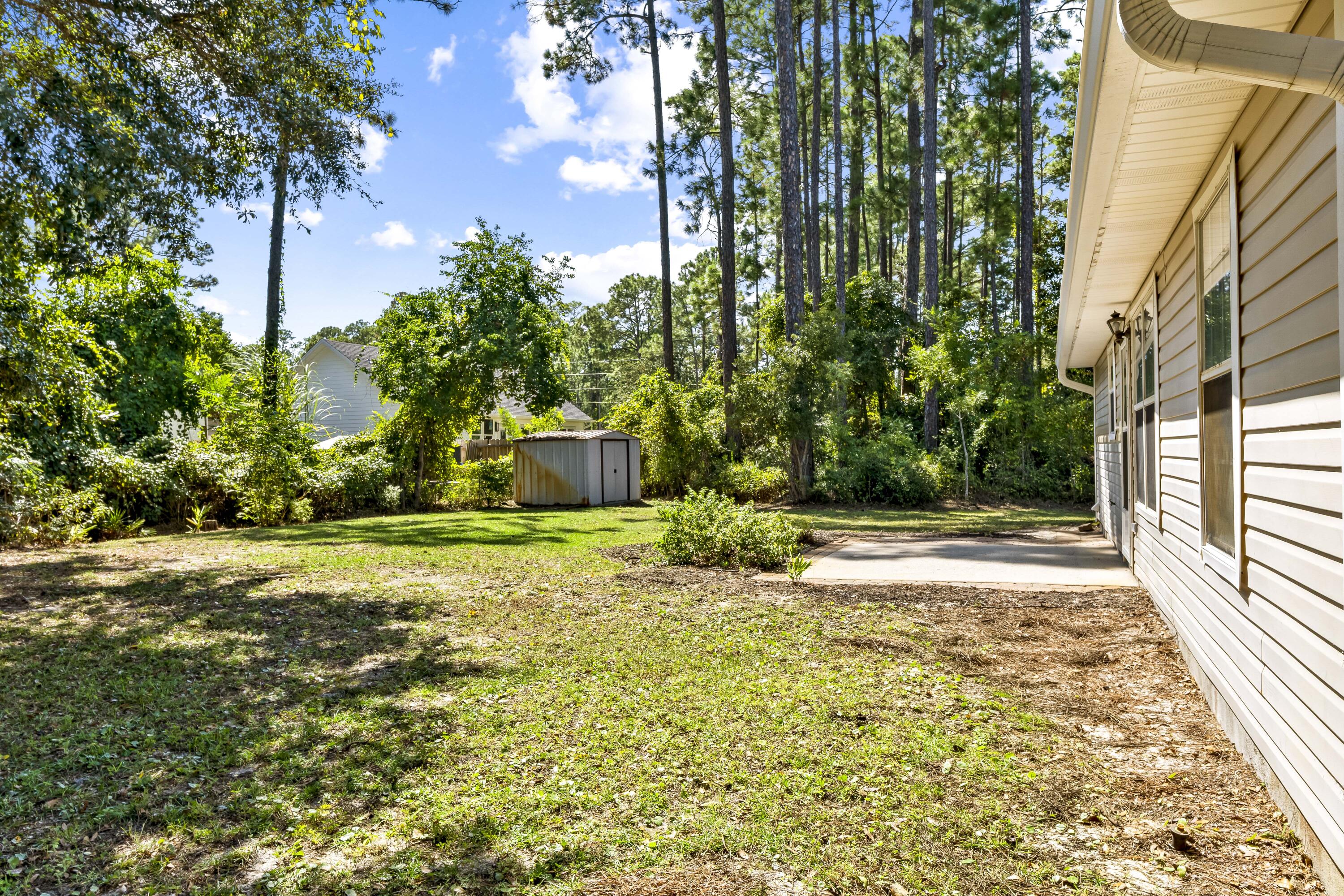 56 Kimberly Ann Drive Santa Rosa Beach, FL 32459 - Photo 33 of 39 a view of a yard with plants and trees