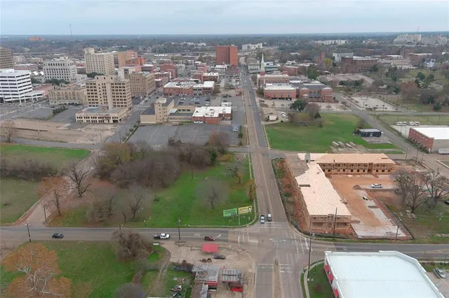 an aerial view of a city
