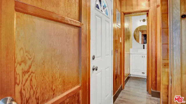 a close view of cabinet and mirror