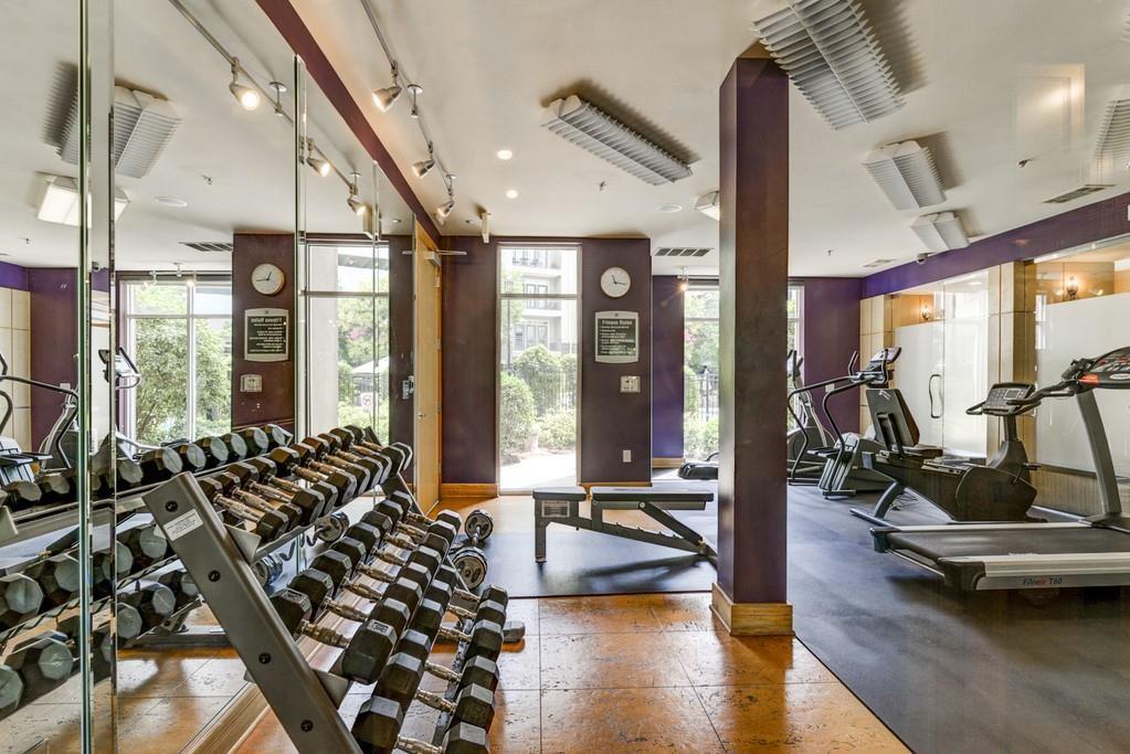 390 17th Street Northwest, Unit 3044 Atlanta, GA 30363 - Photo 28 of 31 a view of a room with gym equipment