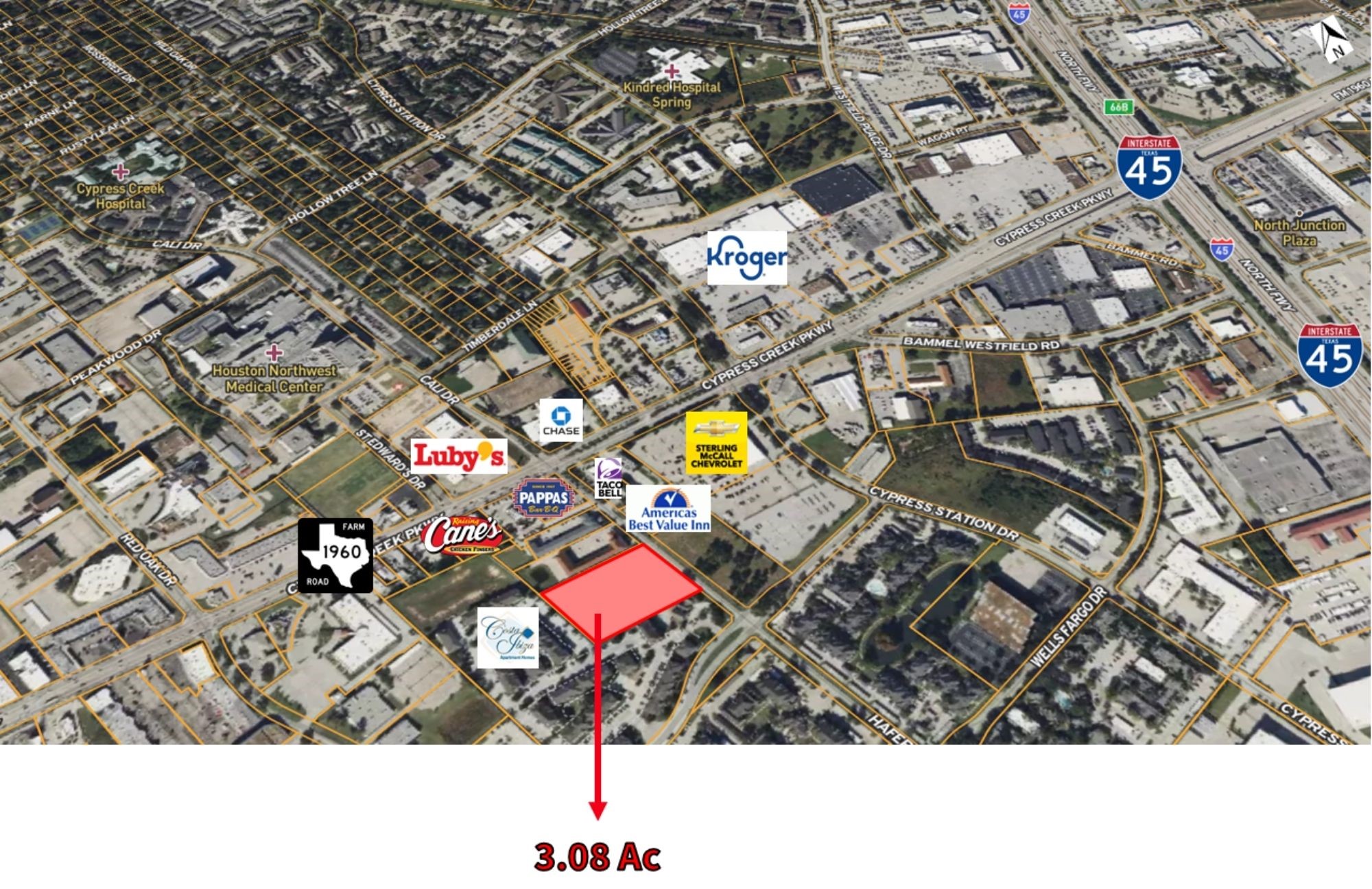 0 Hafer Road Houston, TX 77090 - Photo 5 of 5 Aerial Plat of 3.08 Ac