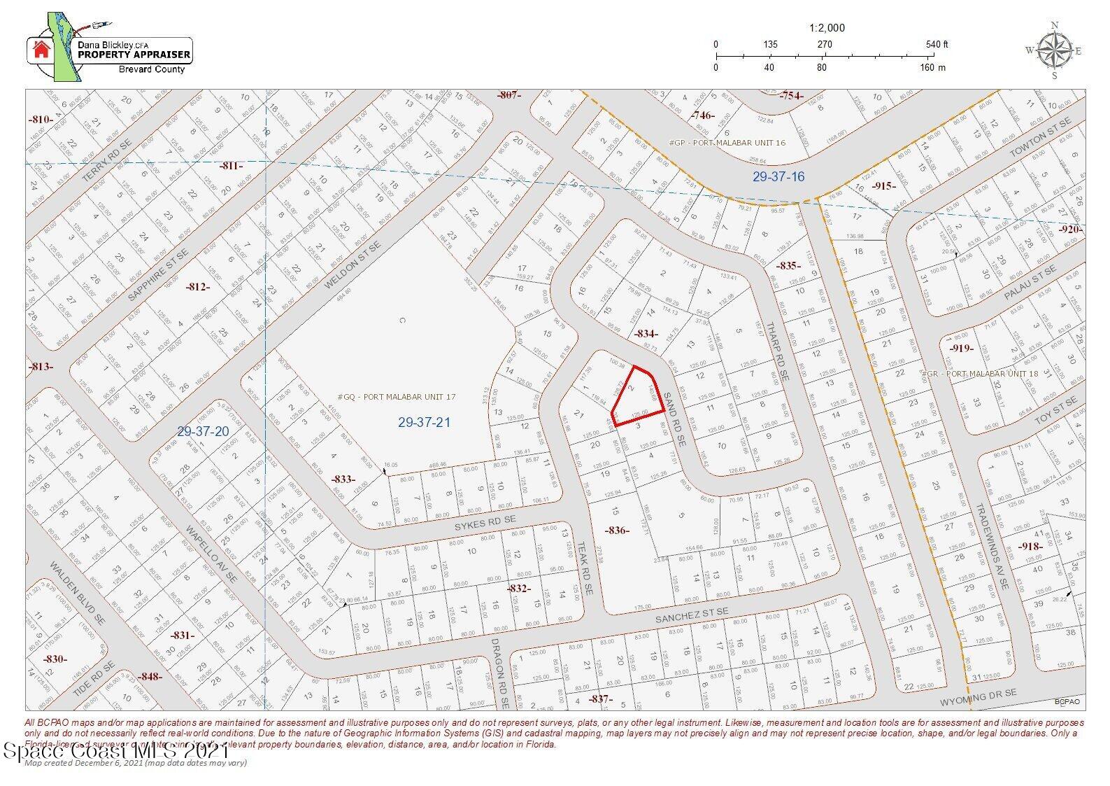 1752 Sand Road Southeast Palm Bay, FL 32909 - Photo 2 of 2 1752 Sand Rd SE _ Street Map