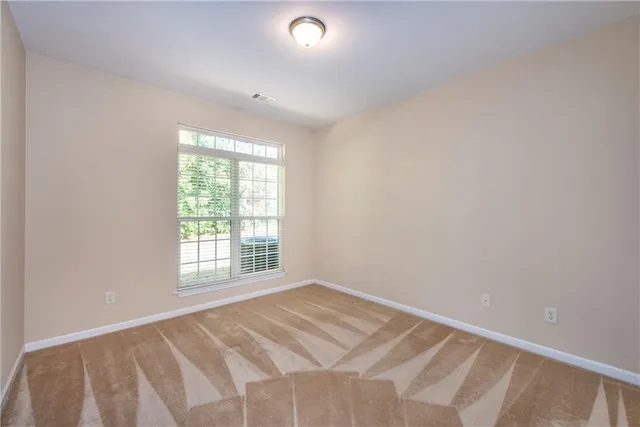 an empty room with a window