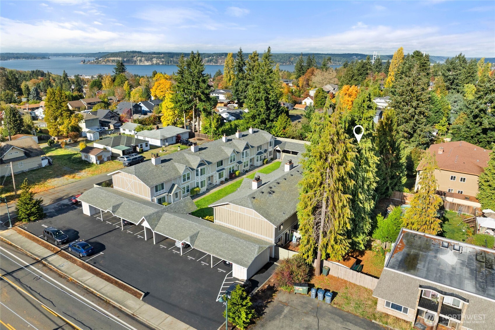 2621 Mountain View Avenue West, Unit 9B Tacoma, WA 98466 - Photo 26 of 30 an aerial view of residential houses with outdoor space