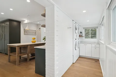 a view of kitchen with furniture and window