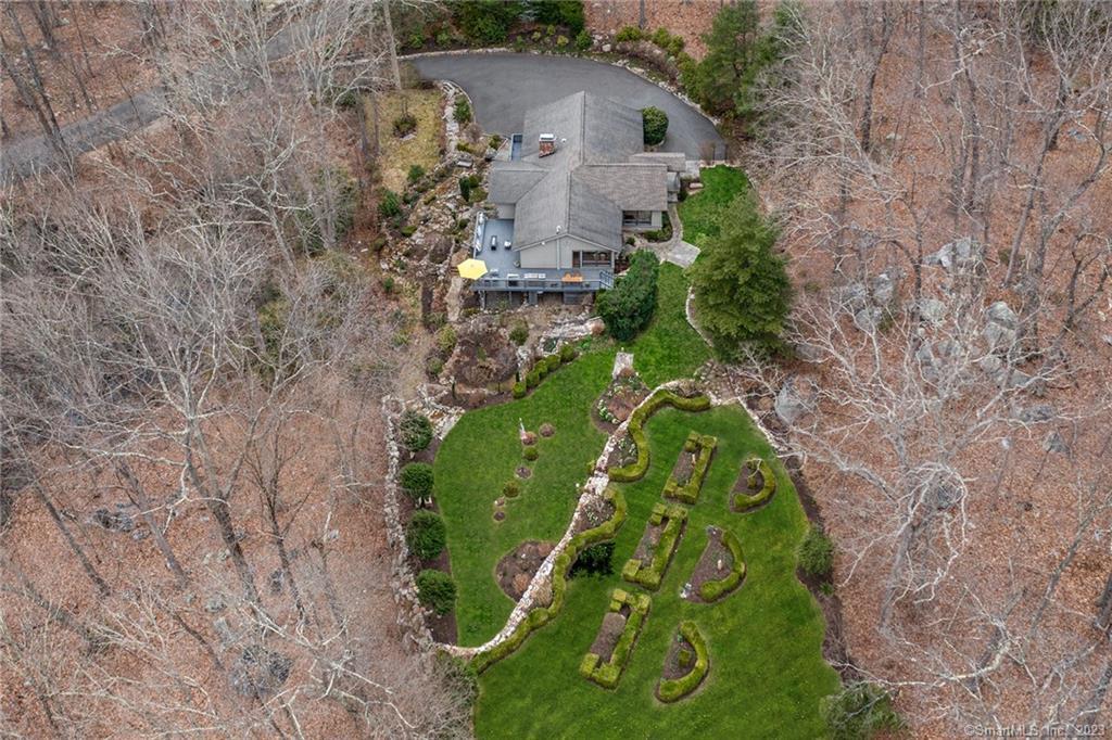 a aerial view of a house