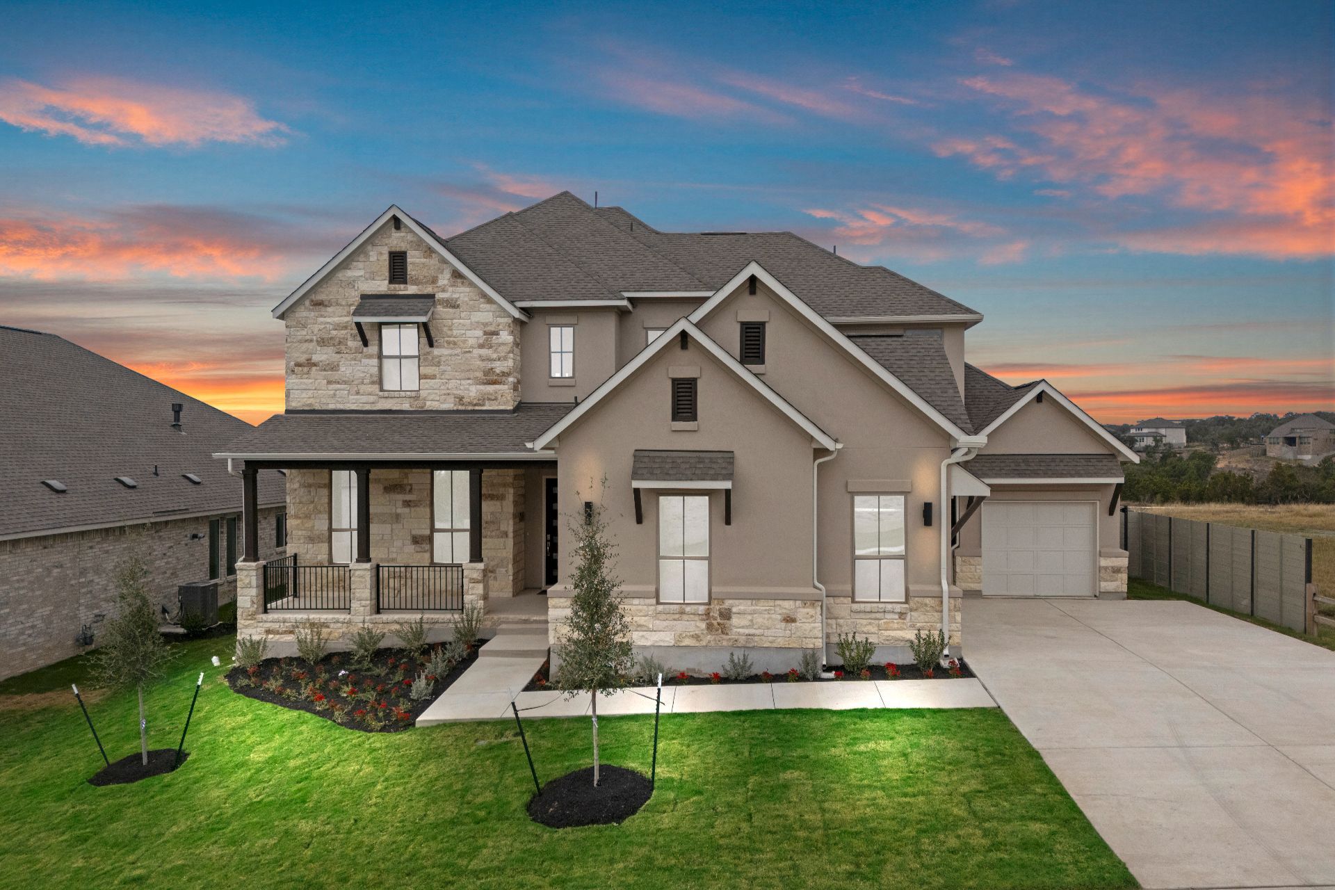 1802 Crimson Sunset Drive Georgetown, TX 78628 - Photo 1 of 38 1802 Crimson Sunset Drive - Huxley B Elevation