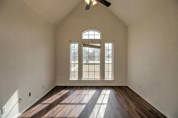a view of entryway with wooden floor
