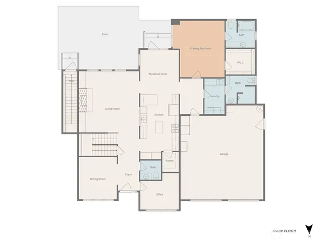 view of hall with mirror