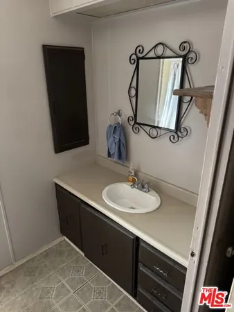 a bathroom with a sink and a shower