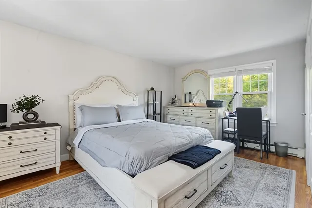 a view of a room with wooden walls