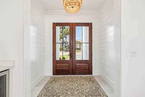 a view of an entryway with a window