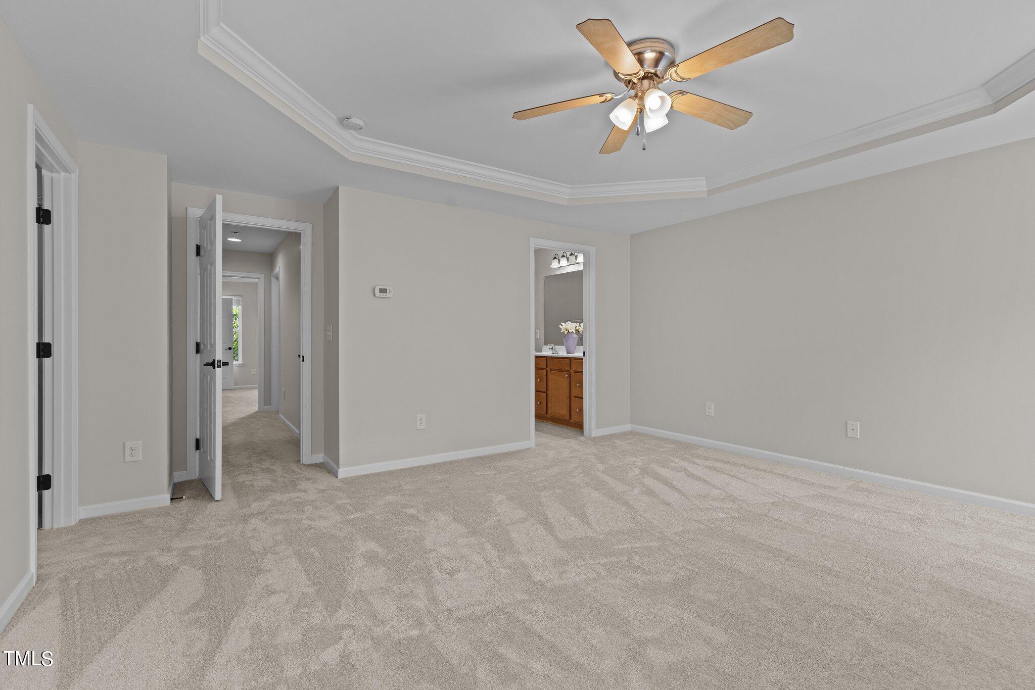 439 Panorama View Loop Cary, NC 27519 - Photo 29 of 42 an empty room with closet and a chandelier fan