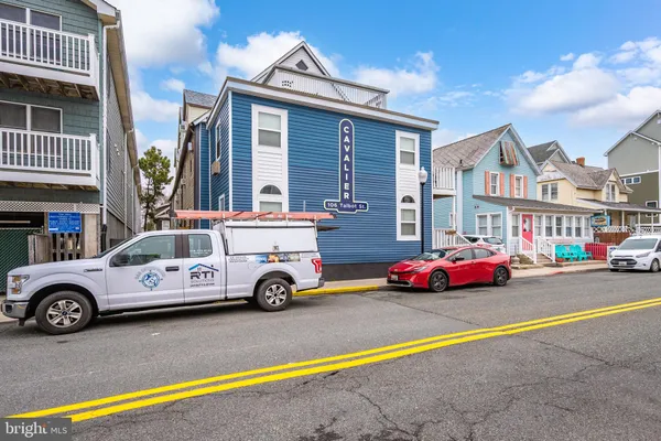 a car parked in front of a house