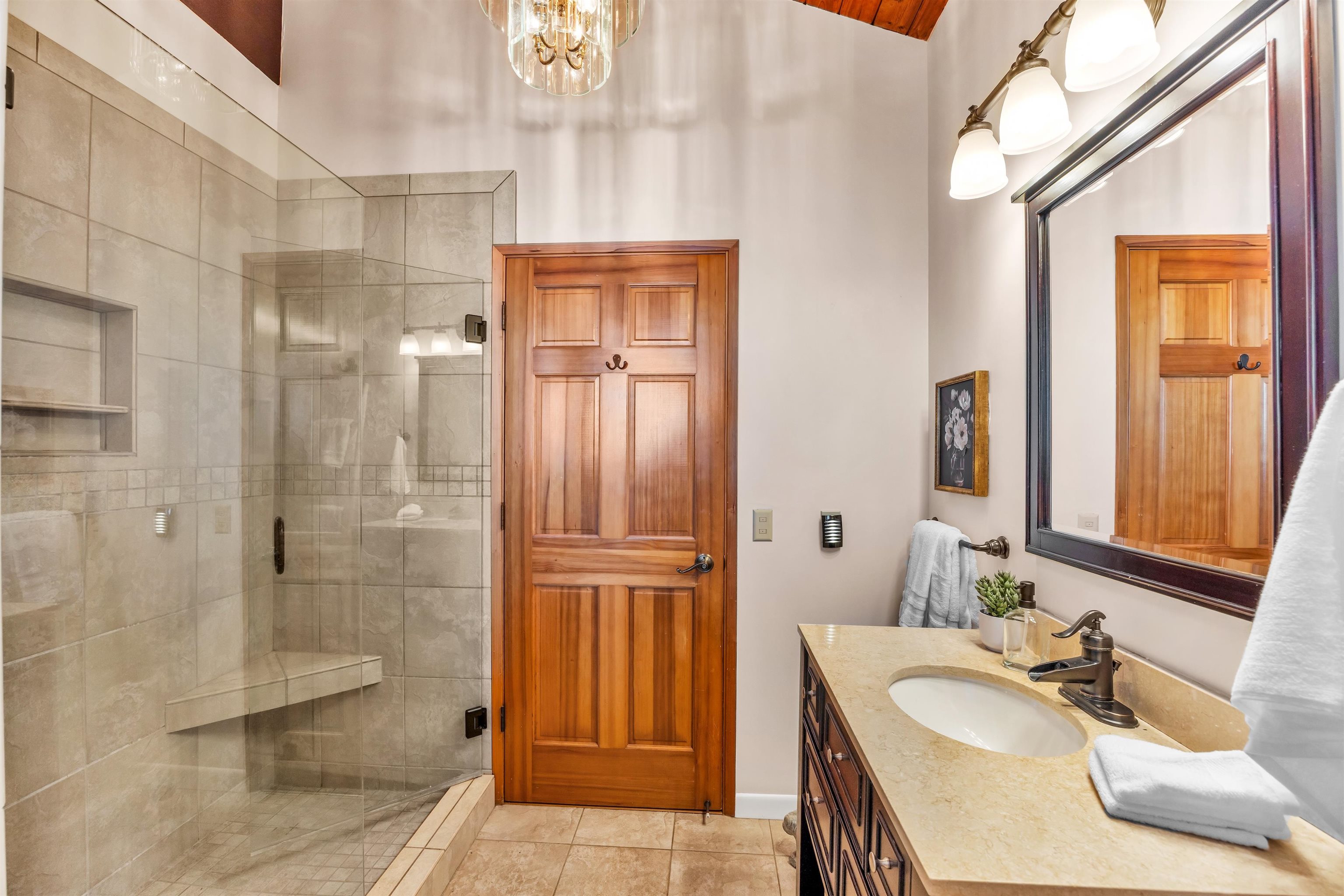 110 Kamehameiki Road Kula, HI 96790 - Photo 11 of 50 a bathroom with a sink and a mirror