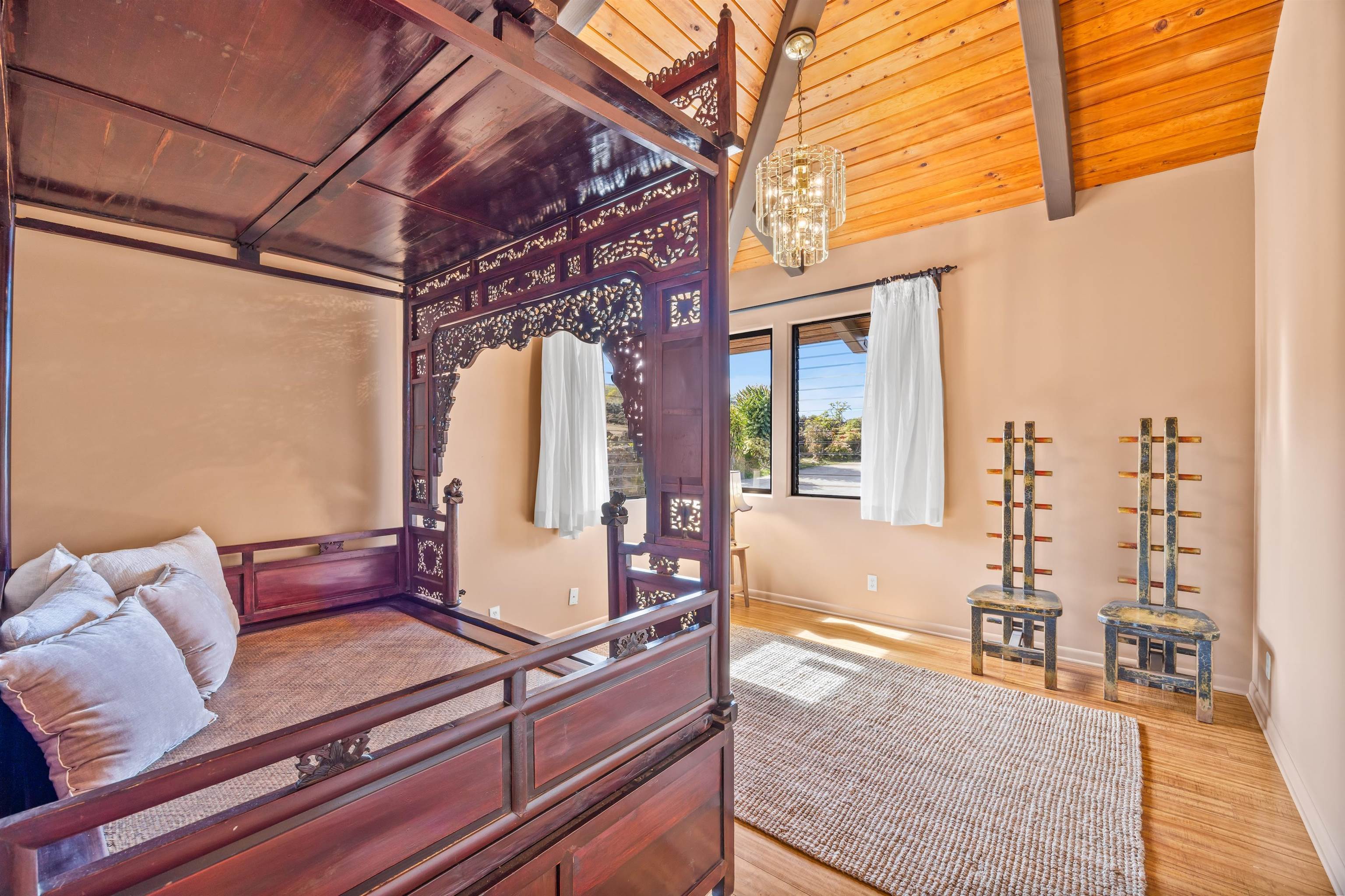 110 Kamehameiki Road Kula, HI 96790 - Photo 20 of 50 a outdoor space with lots of furniture and a rug