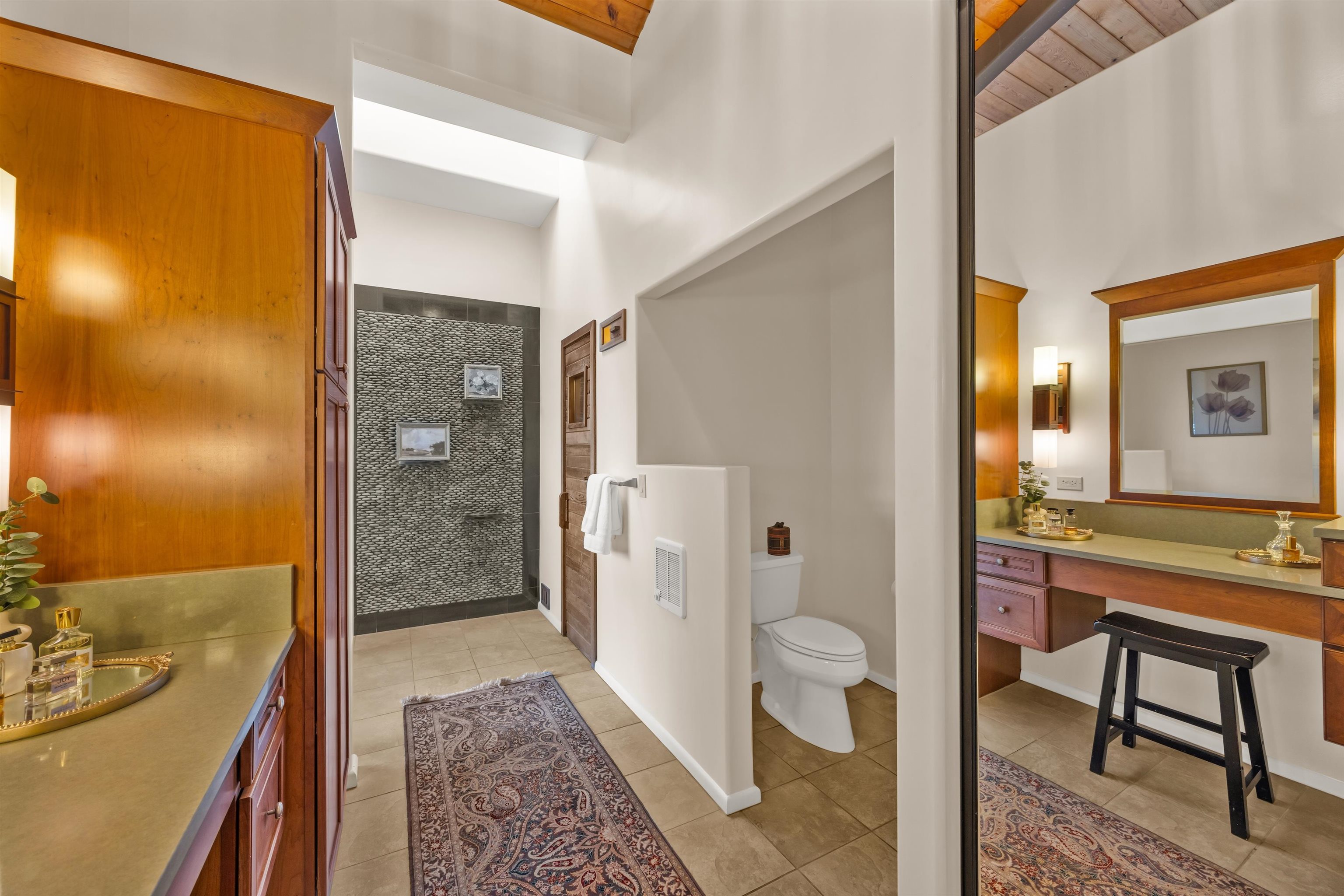 110 Kamehameiki Road Kula, HI 96790 - Photo 35 of 50 a bathroom with a sink a toilet and shower