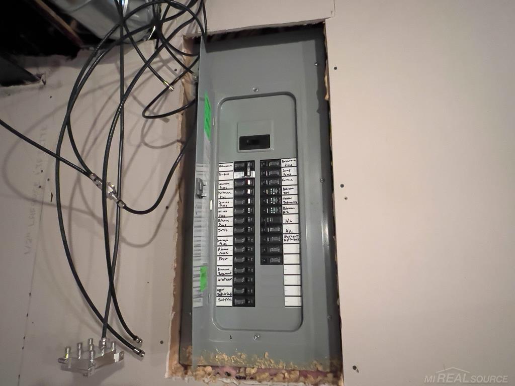 16070 Moore Park Road Macomb, MI 48044 - Photo 54 of 76 Electrical panel with plenty of room to expand.