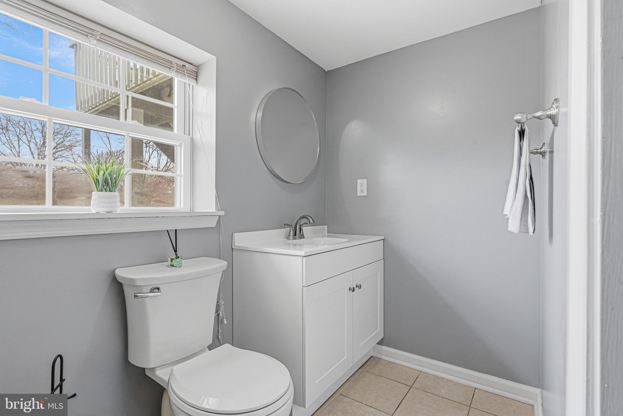 243 9th Street Pasadena, MD 21122 - Photo 34 of 41 a bathroom with a sink a toilet and a mirror