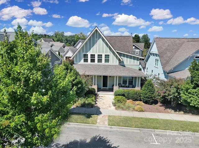 a house view with a garden space