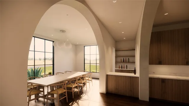 a spacious bedroom with a bed and a window